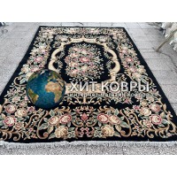 Китайский шерстяной ковер 0054031 Черный